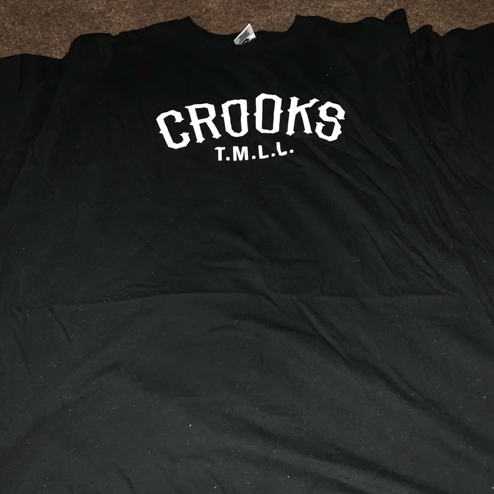 MENS CROOKS AND CASTLES BLACK TEE SHIRT 3XL